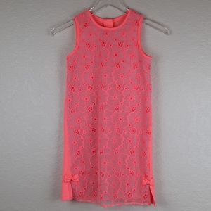Kidpik Vibrant Floral Organza Sleeveless Shif Dres